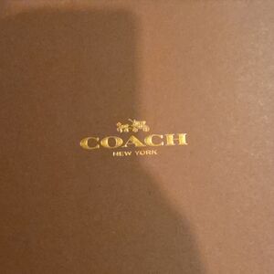 Coach Brown Gift Box with Gold Logo